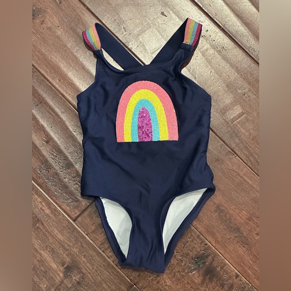 Cat & Jack Baby Girl’s Sequin Rainbow Swimsuit Size 18M - Picture 2 of 8